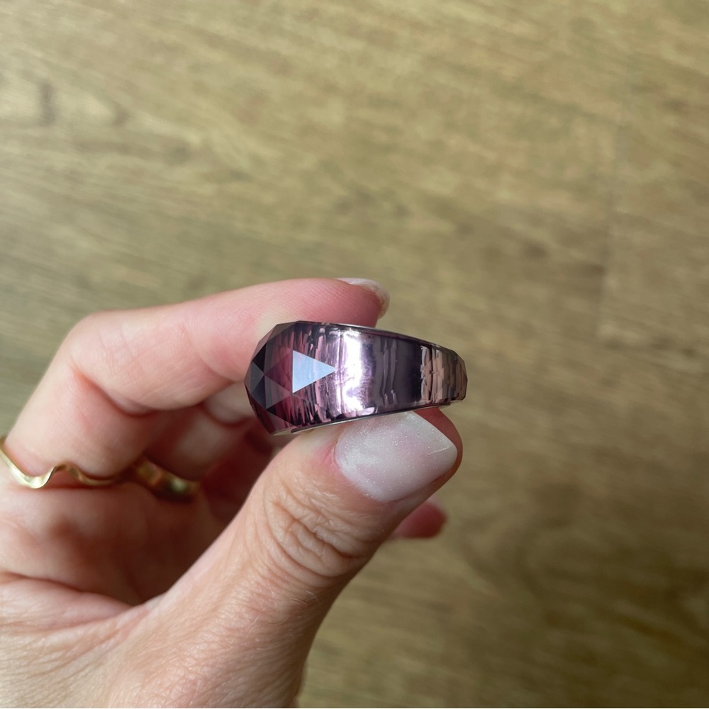 Swarovski Silver Plated Amethyst Crystal Ring - Picture 9 of 14